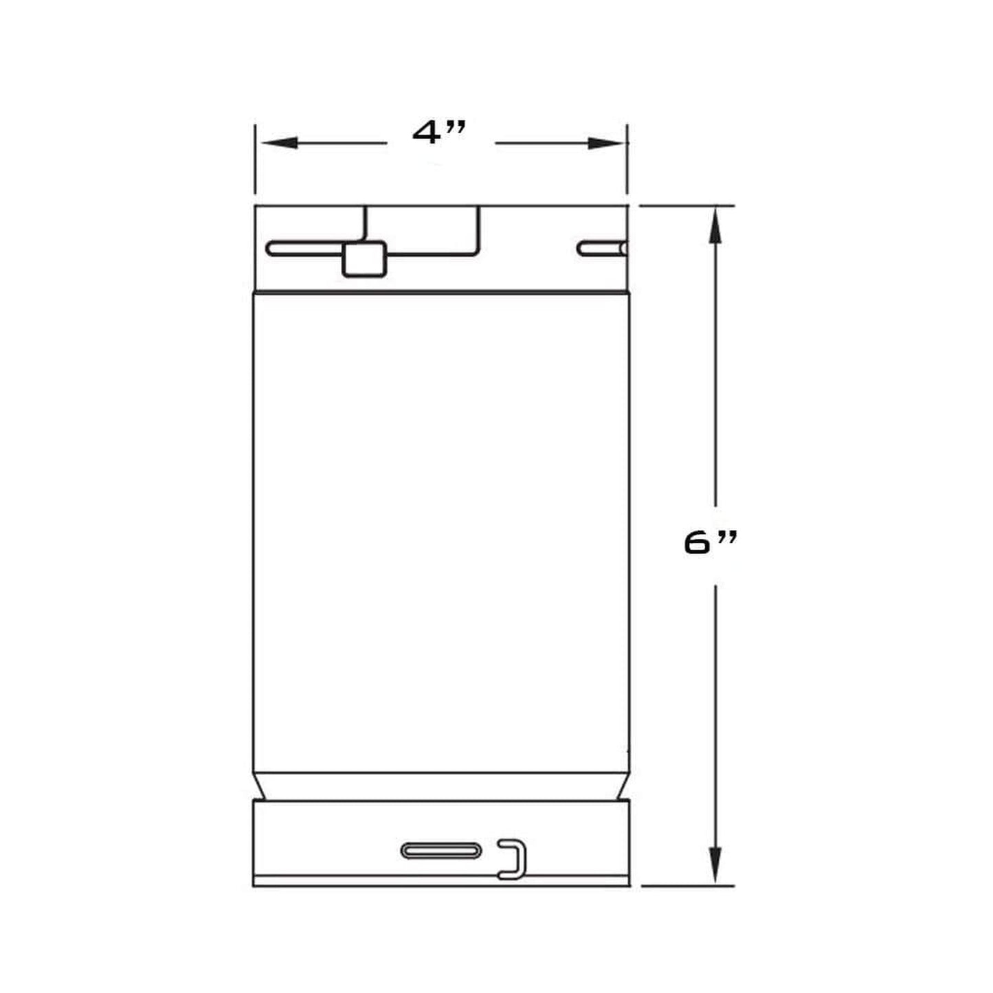 Metal-Fab Type B-Vent 4" x 6" Chimney Length Pipe