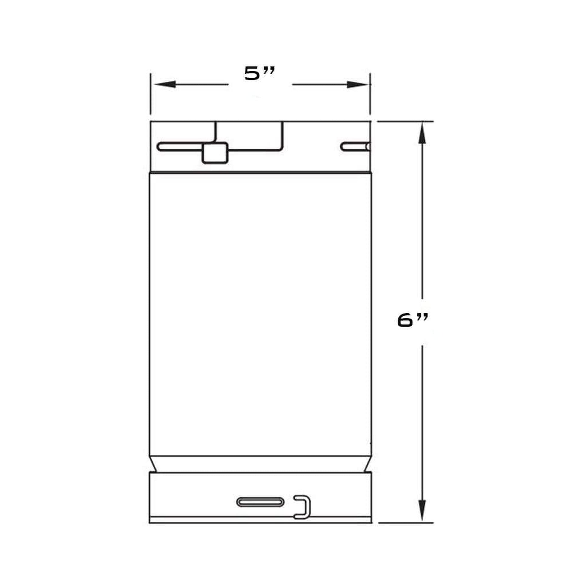 Metal-Fab Type B-Vent 5" x 6" Chimney Length Pipe