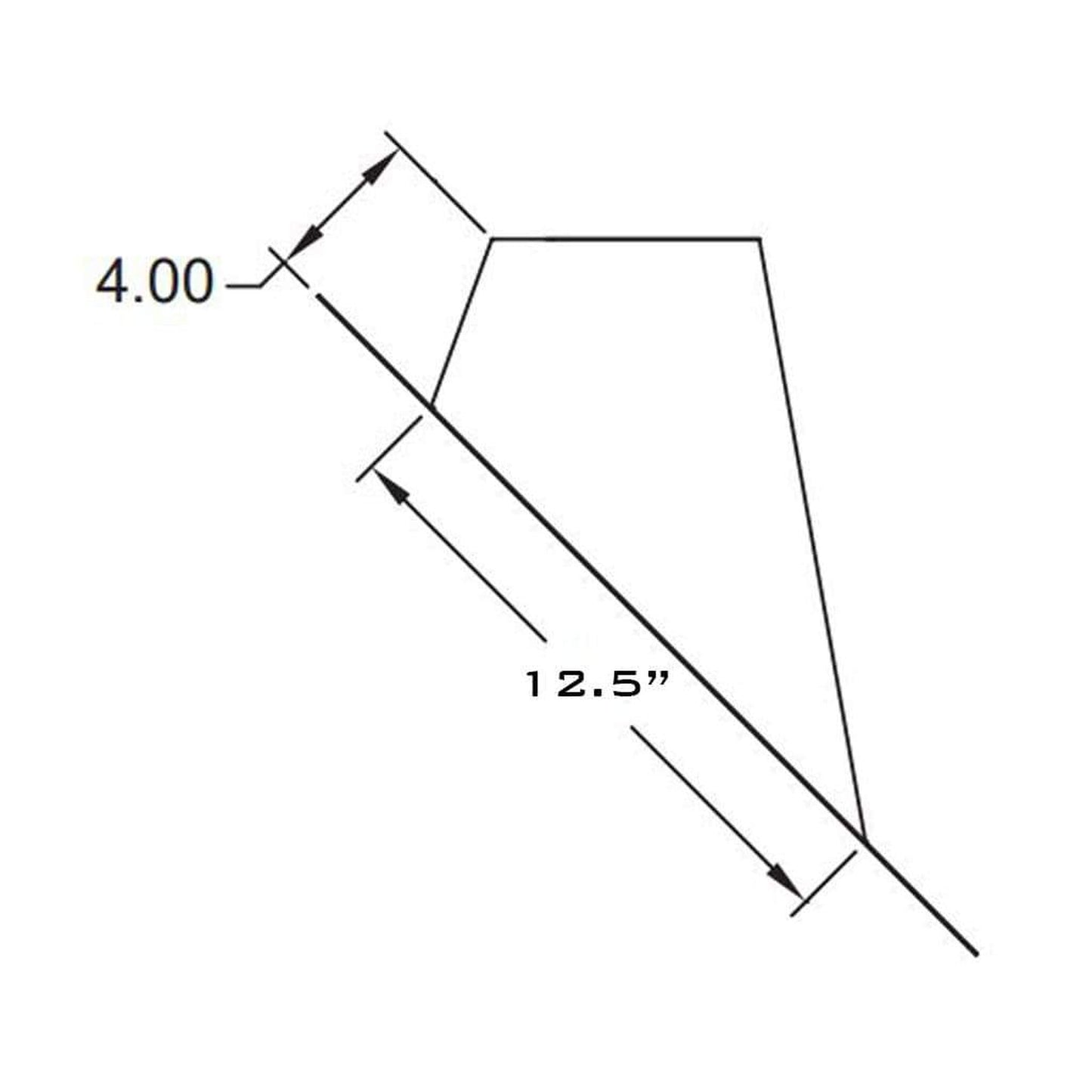Metal-Fab Type B-Vent 6" 6/12 to 12/12 Pitch Flashing