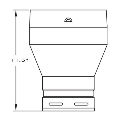 Metal-Fab Type B-Vent 6" Diameter Round to Oval Adapter