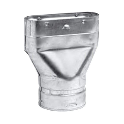 Metal-Fab Type B-Vent 6" Diameter Round to Oval Adapter