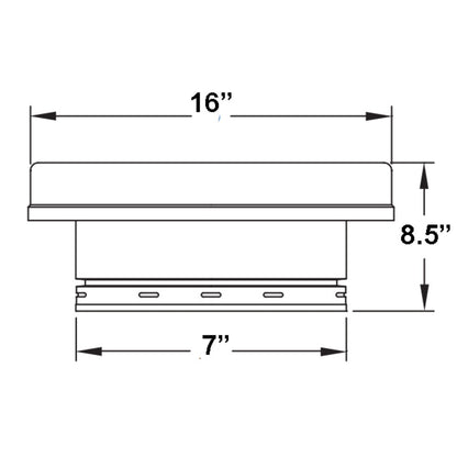 Metal-Fab Type B-Vent 7" to 16" Increaser