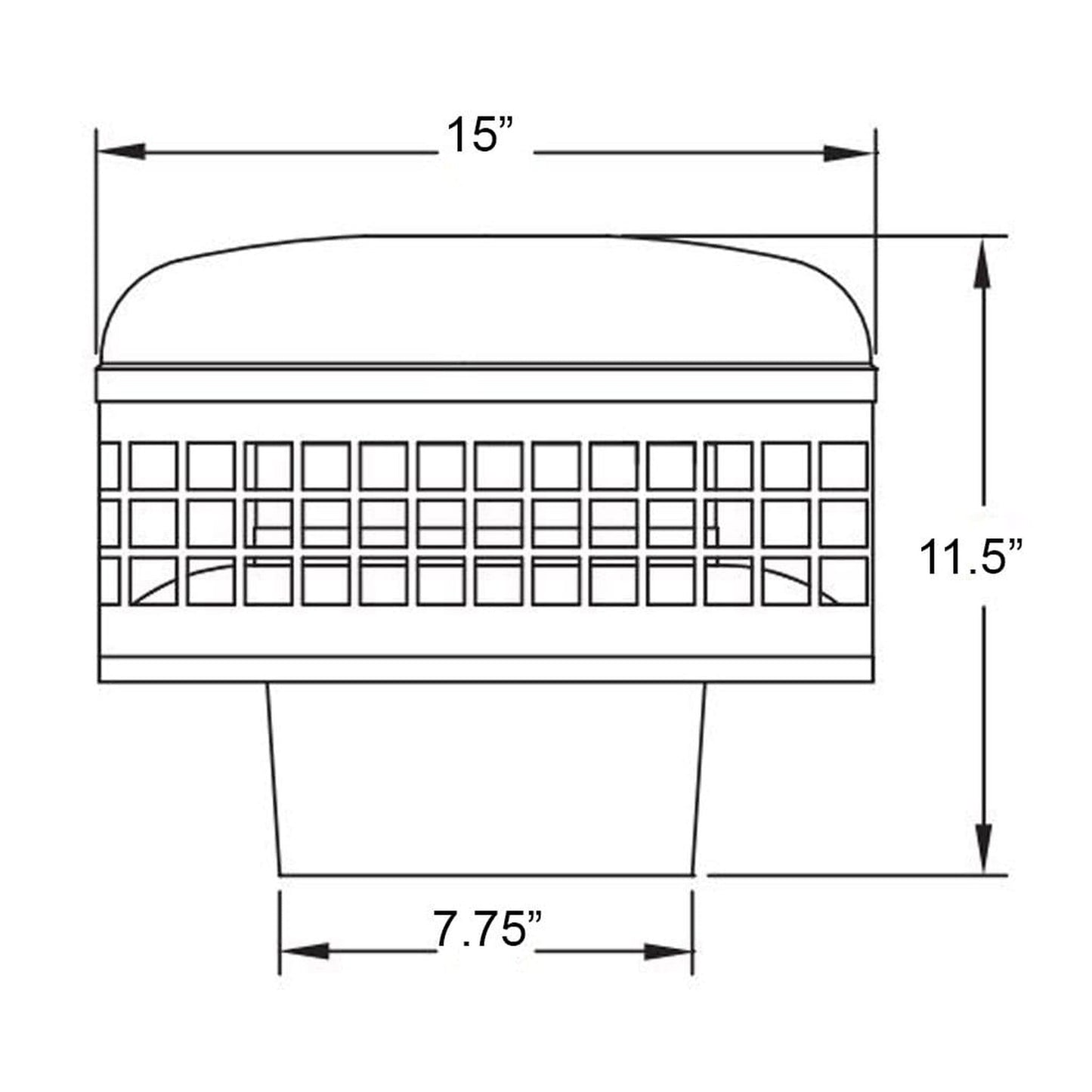 Metal-Fab Type B-Vent 8" Universal Vent Cap