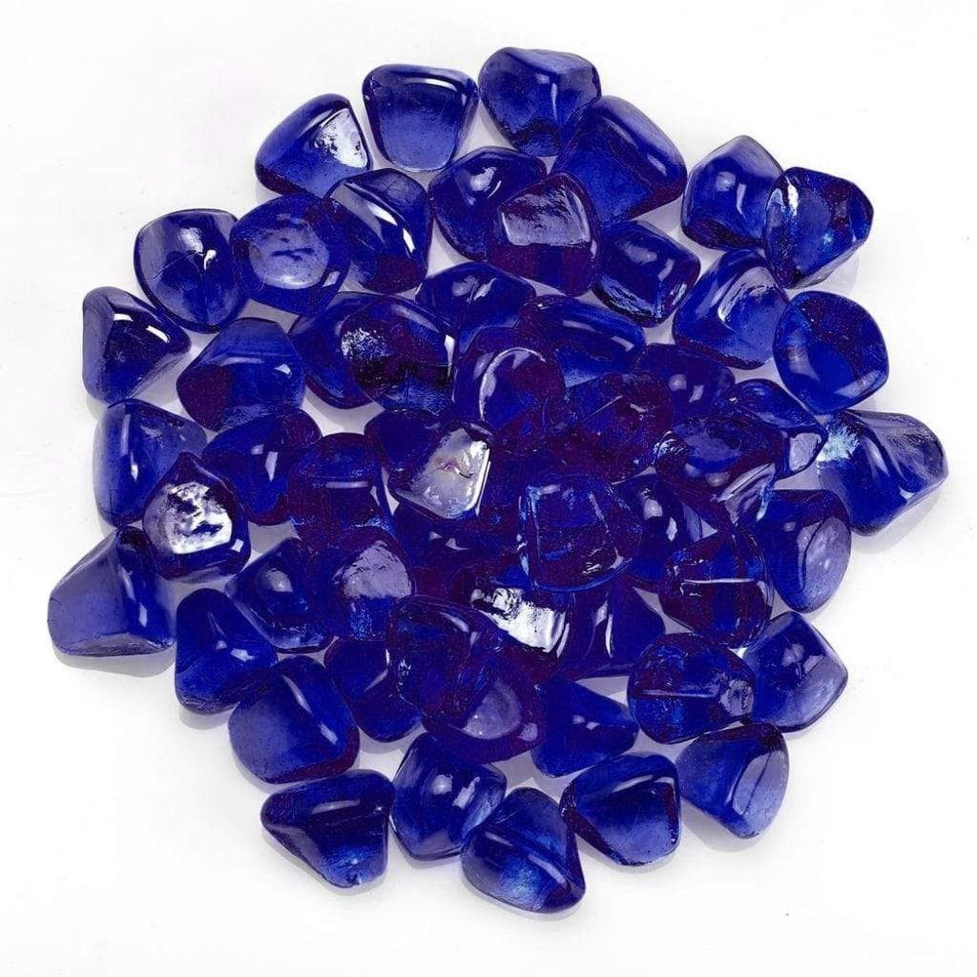 Midnight Blue Luster Zircon Fire Glass, 10 lb. in Bag