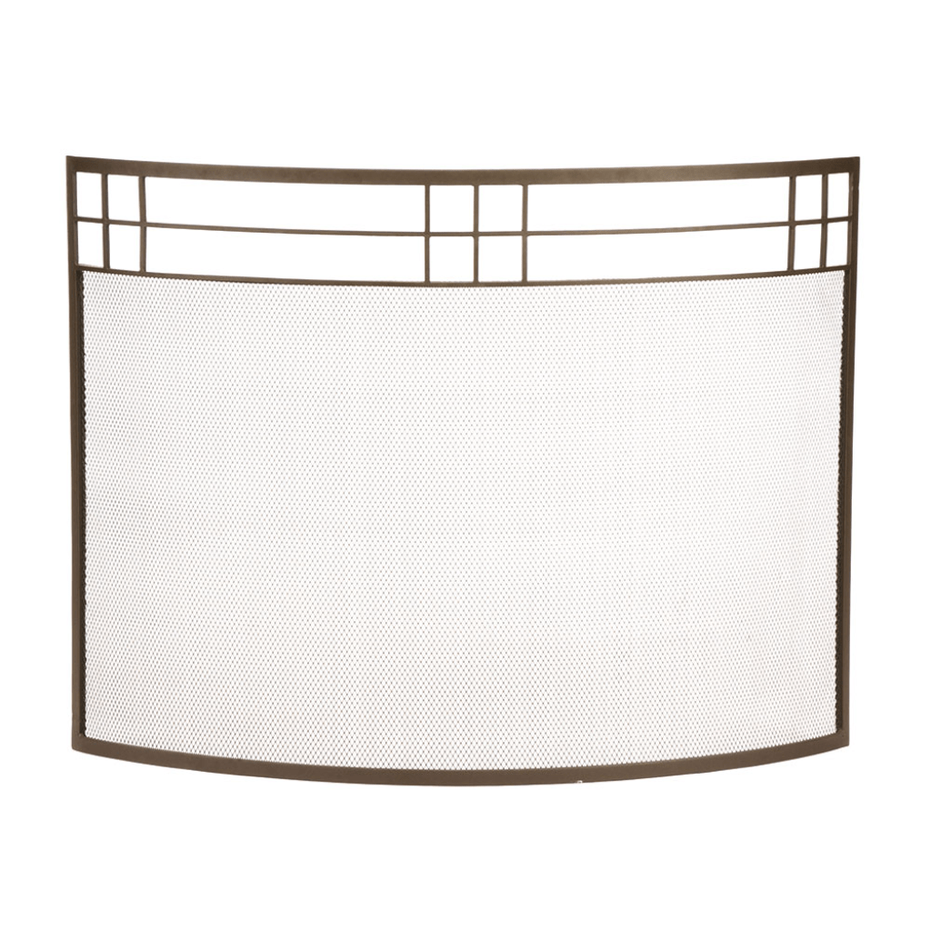 Minuteman Arts & Crafts Curved Fireplace Screen