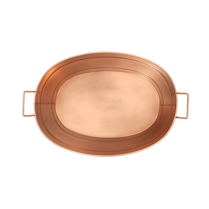 Minuteman Copper Oval Tub w/ Wrought Iron Handles