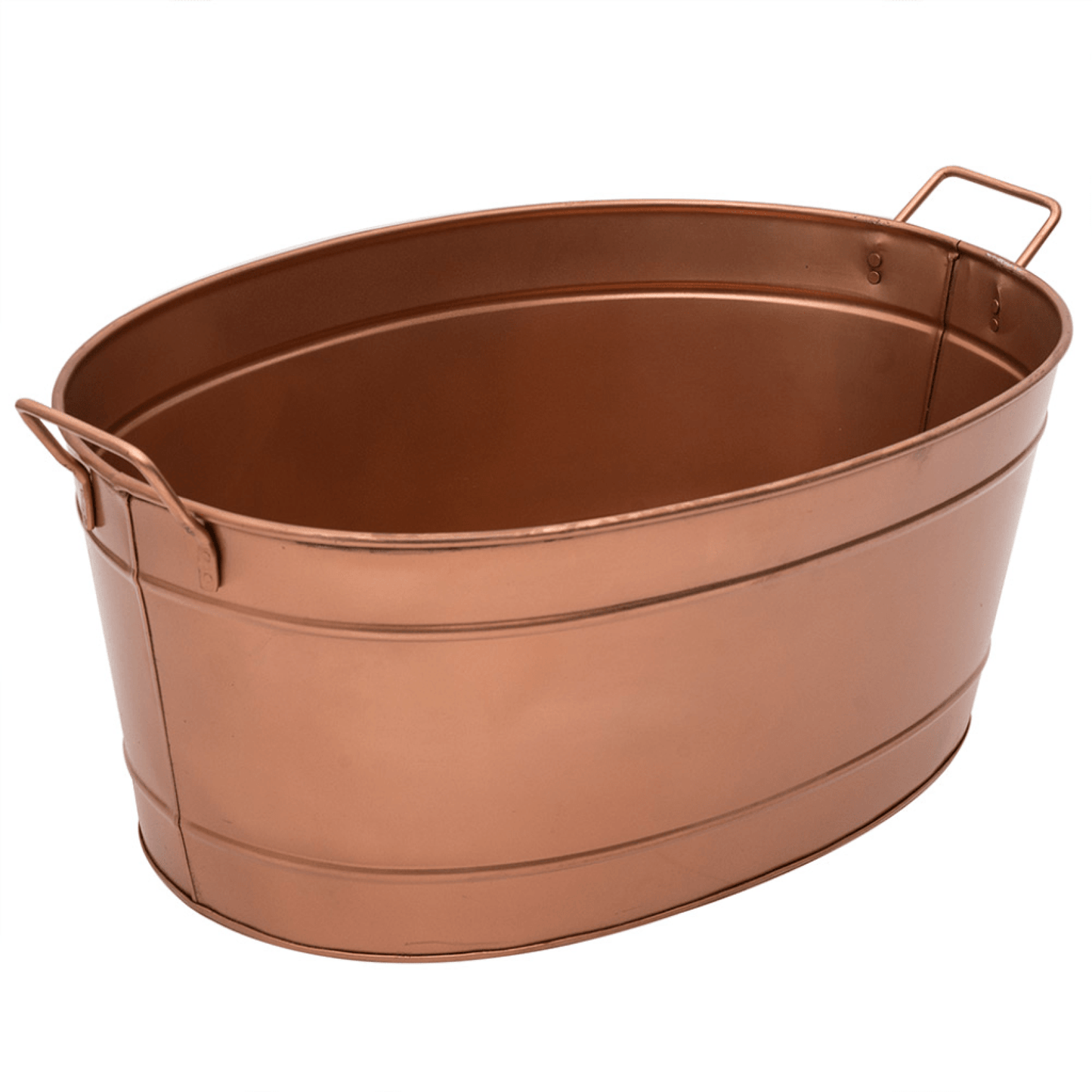 Minuteman Copper Oval Tub w/ Wrought Iron Handles