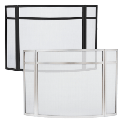Minuteman Panelled Curved Fireplace Screens
