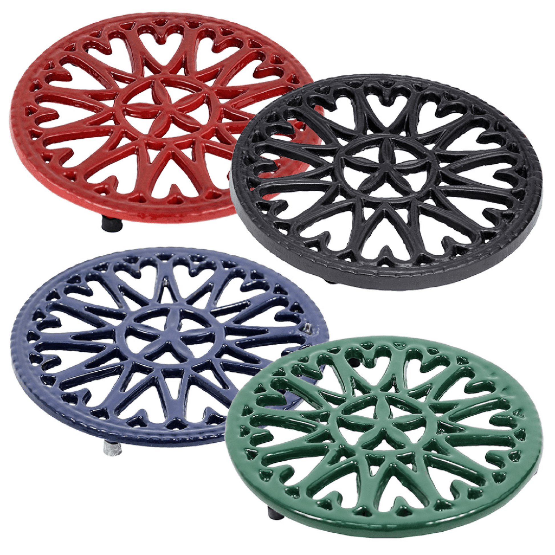 Minuteman Sunburst Cast Iron Trivets