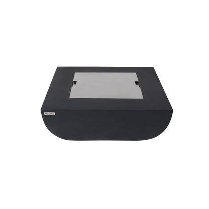 Modeno Aurora 34" Black Rectangle Concrete Liquid Propane Fire Table