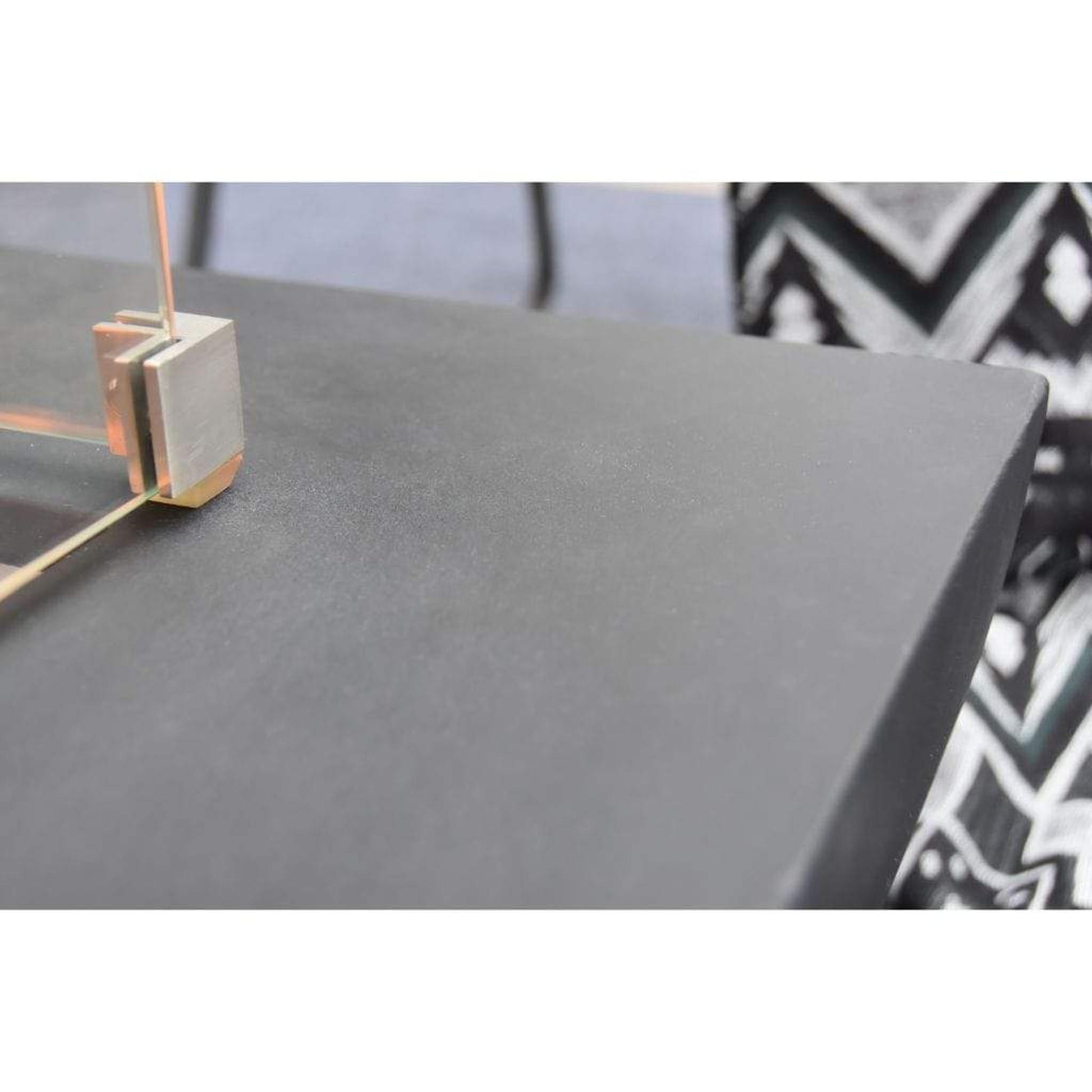 Modeno Aurora 34" Black Rectangle Concrete Natural Gas Fire Table