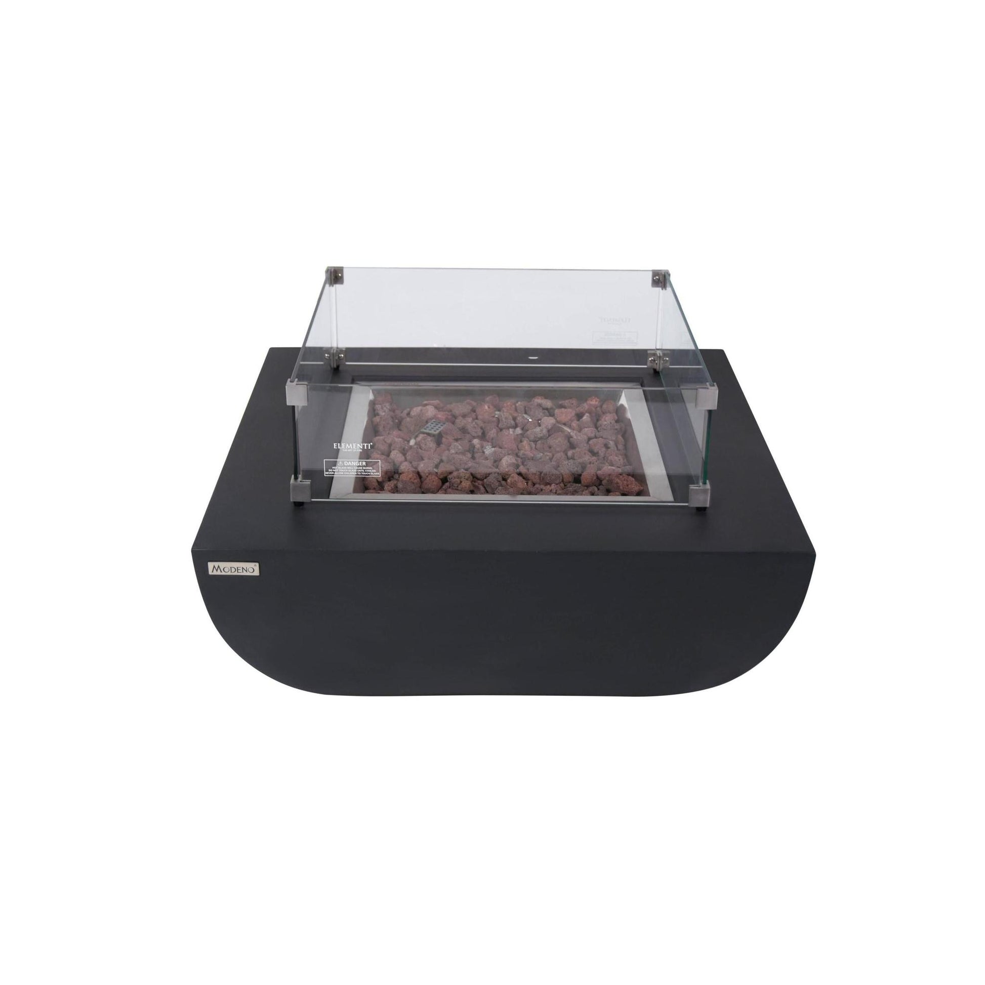 Modeno Aurora 34" Black Rectangle Concrete Natural Gas Fire Table