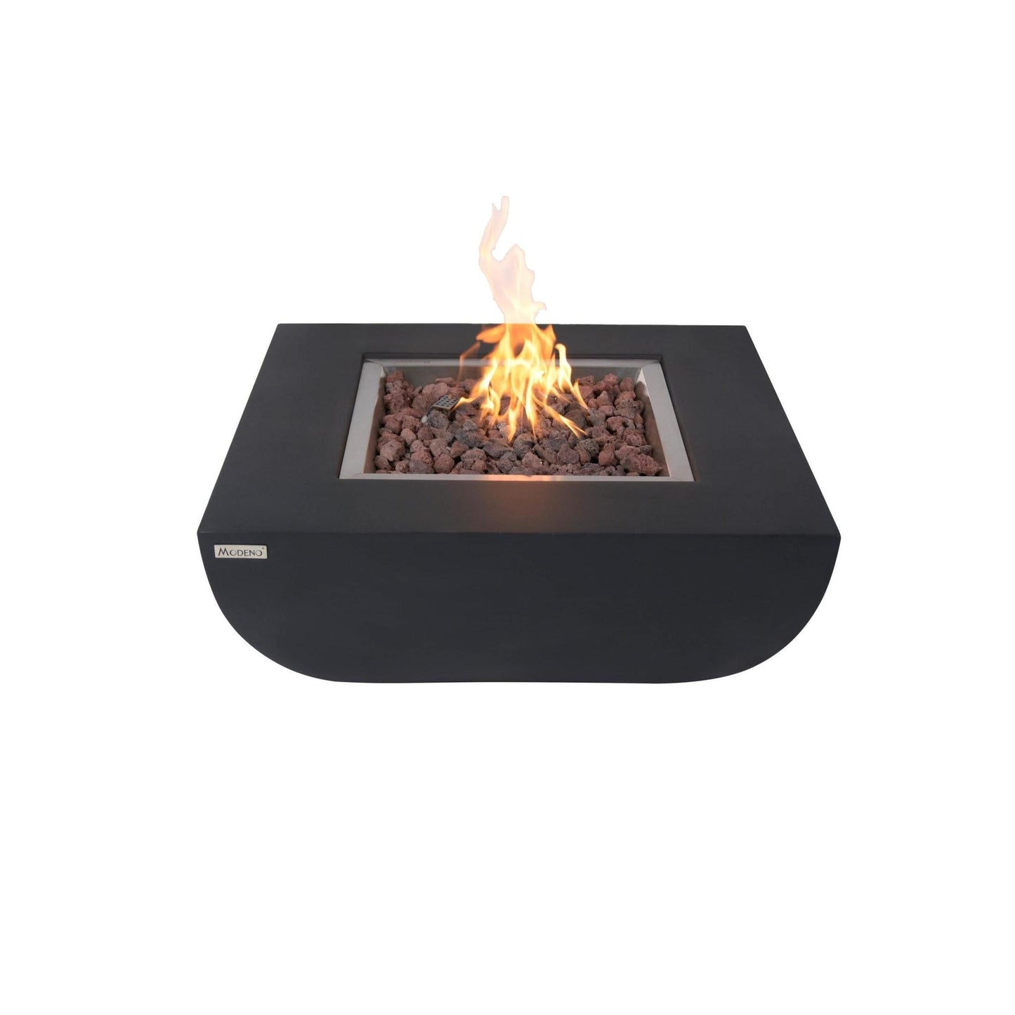 Modeno Aurora 34" Black Rectangle Concrete Natural Gas Fire Table