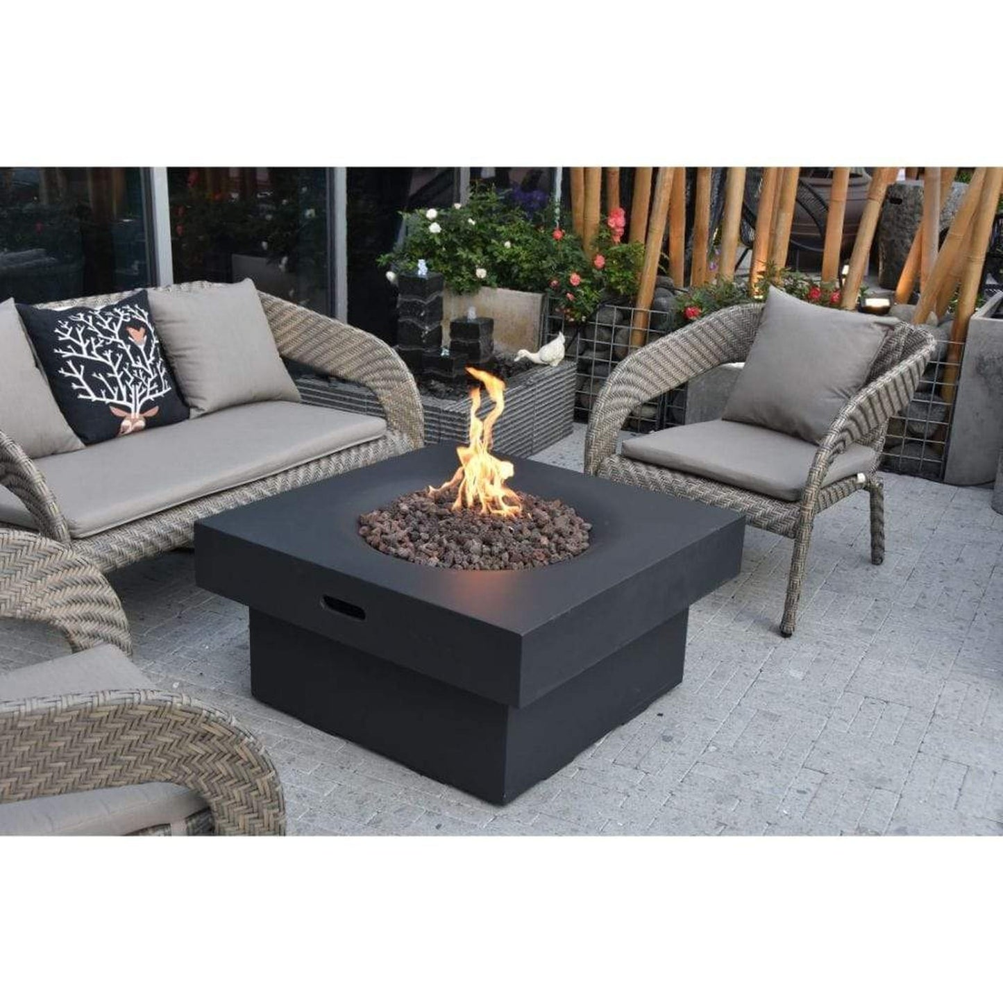 Modeno Branford 34" Black Natural Gas Fire Table