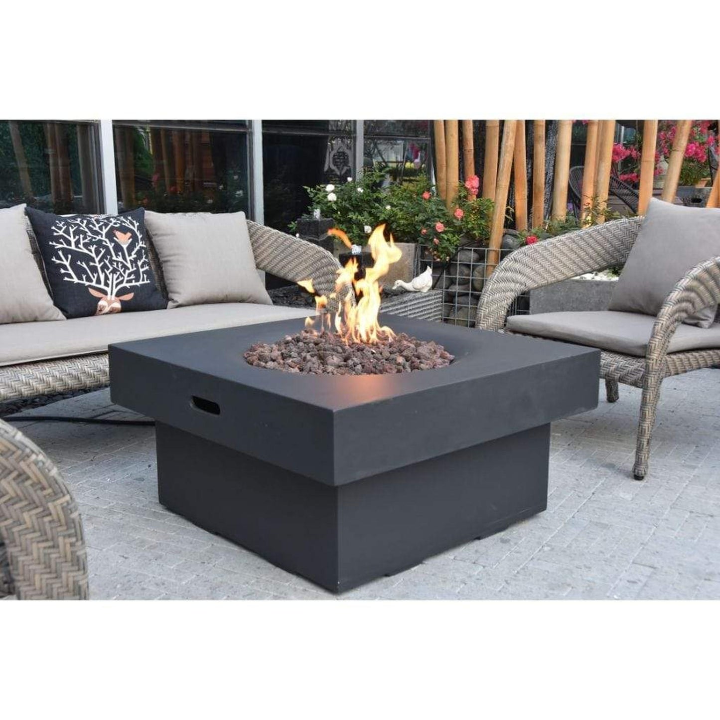 Modeno Branford 34" Black Natural Gas Fire Table