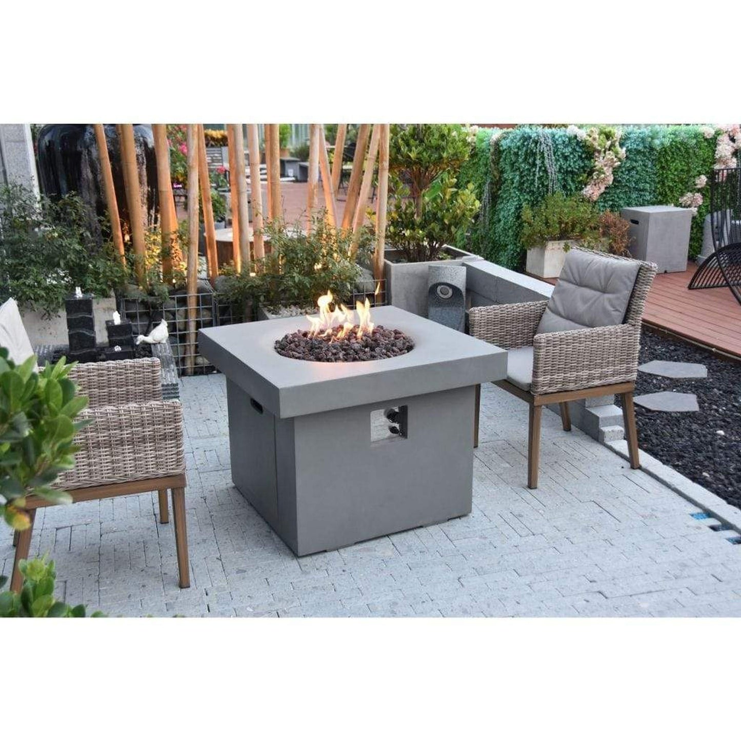 Modeno Burlington 34" Matte Black Fire Table