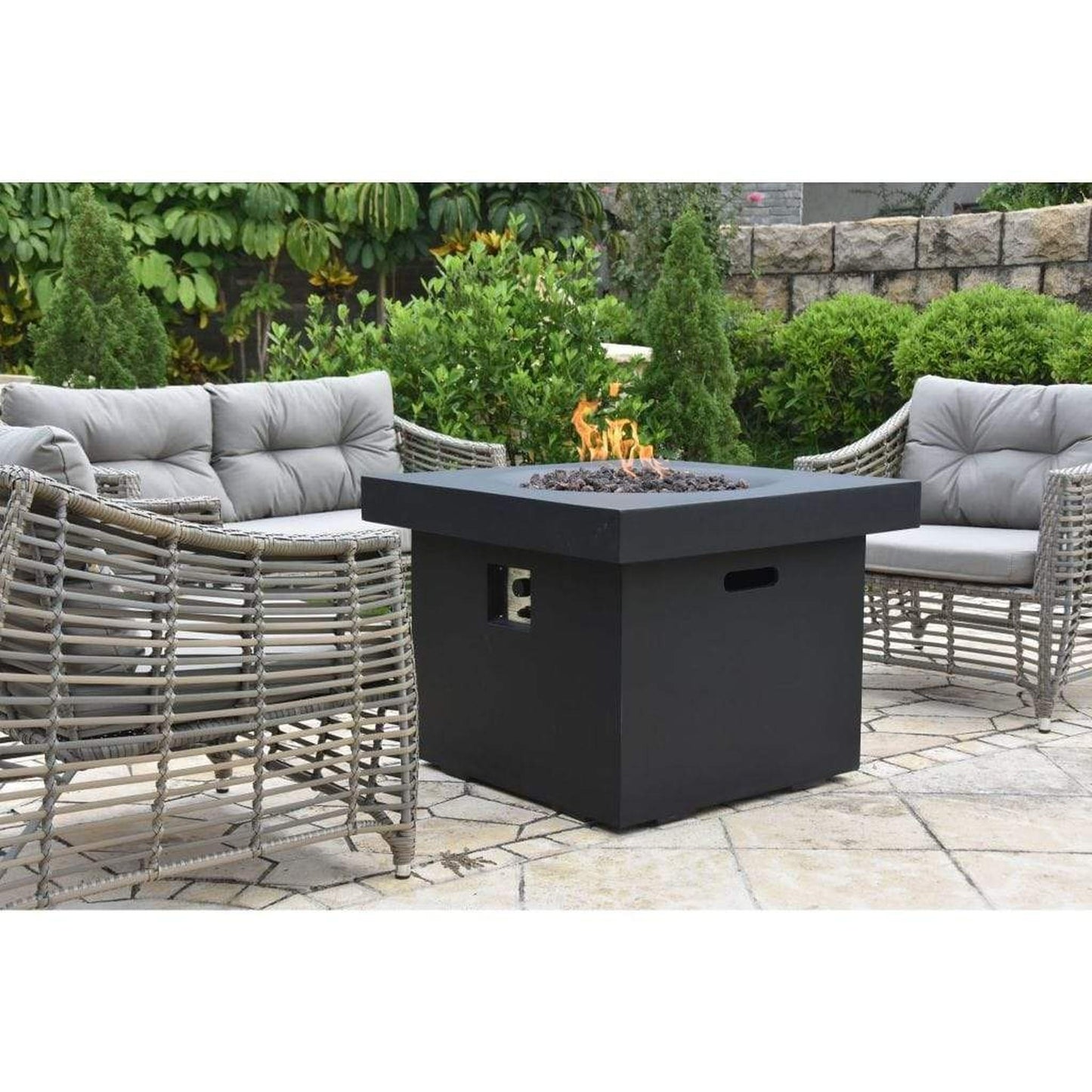 Modeno Burlington 34" Matte Black Fire Table