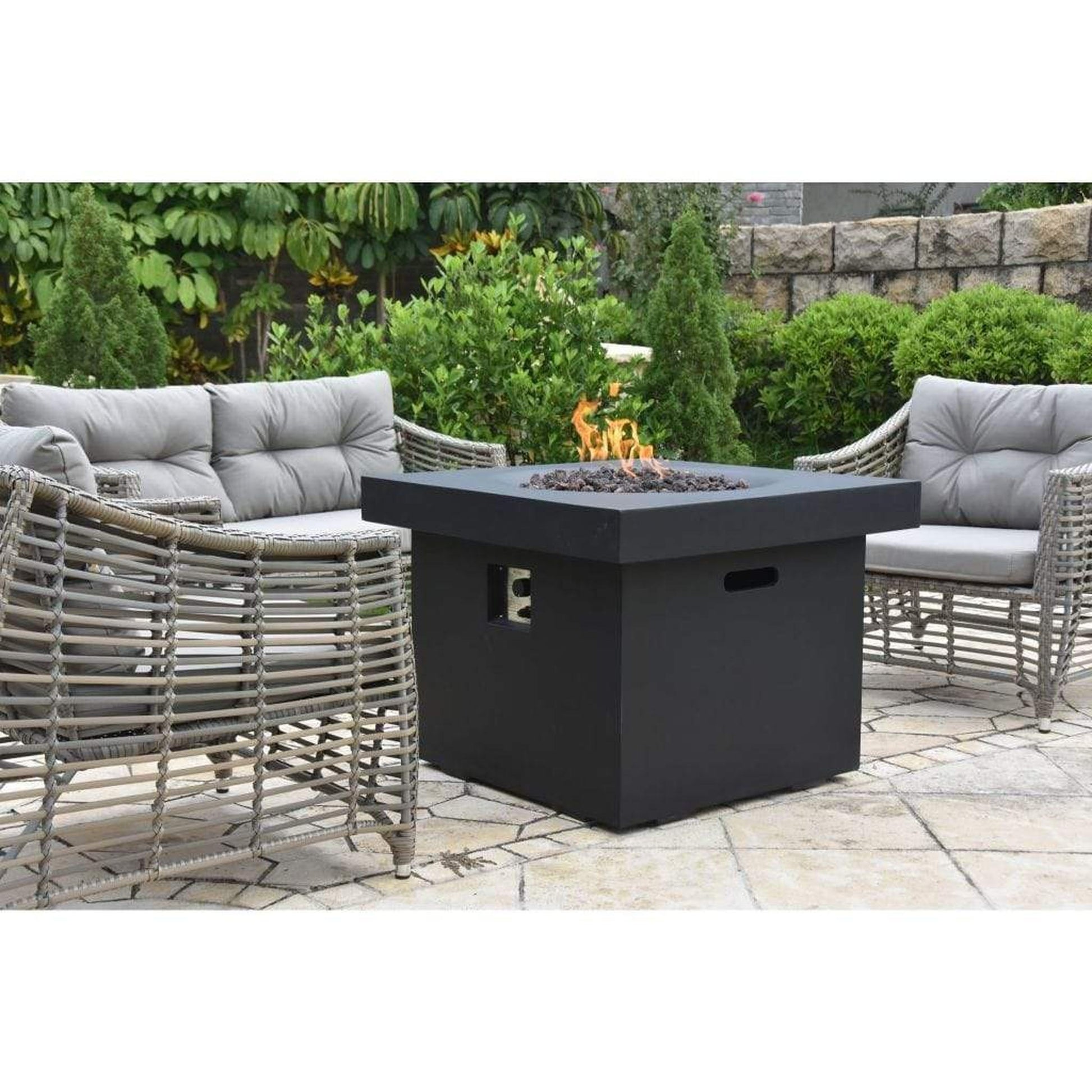 Modeno Burlington 34" Matte Black Fire Table