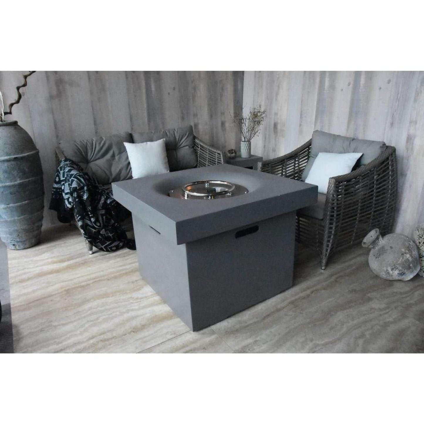 Modeno Burlington 34" Matte Black Fire Table