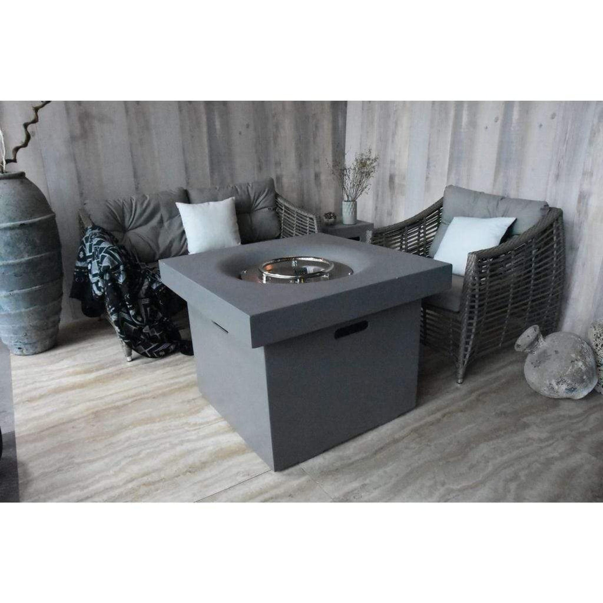 Modeno Burlington 34" Matte Black Fire Table