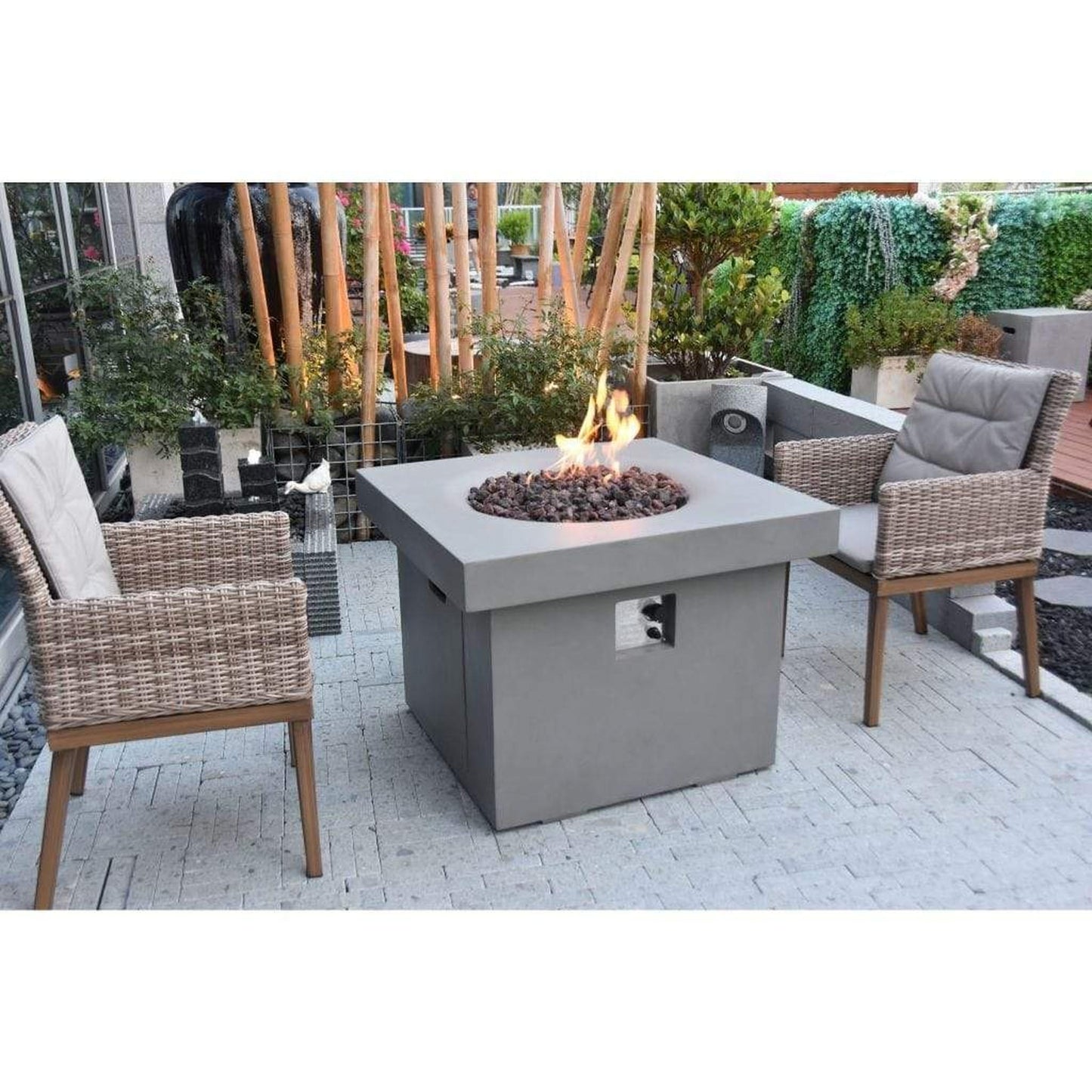 Modeno Burlington 34" Matte Black Fire Table
