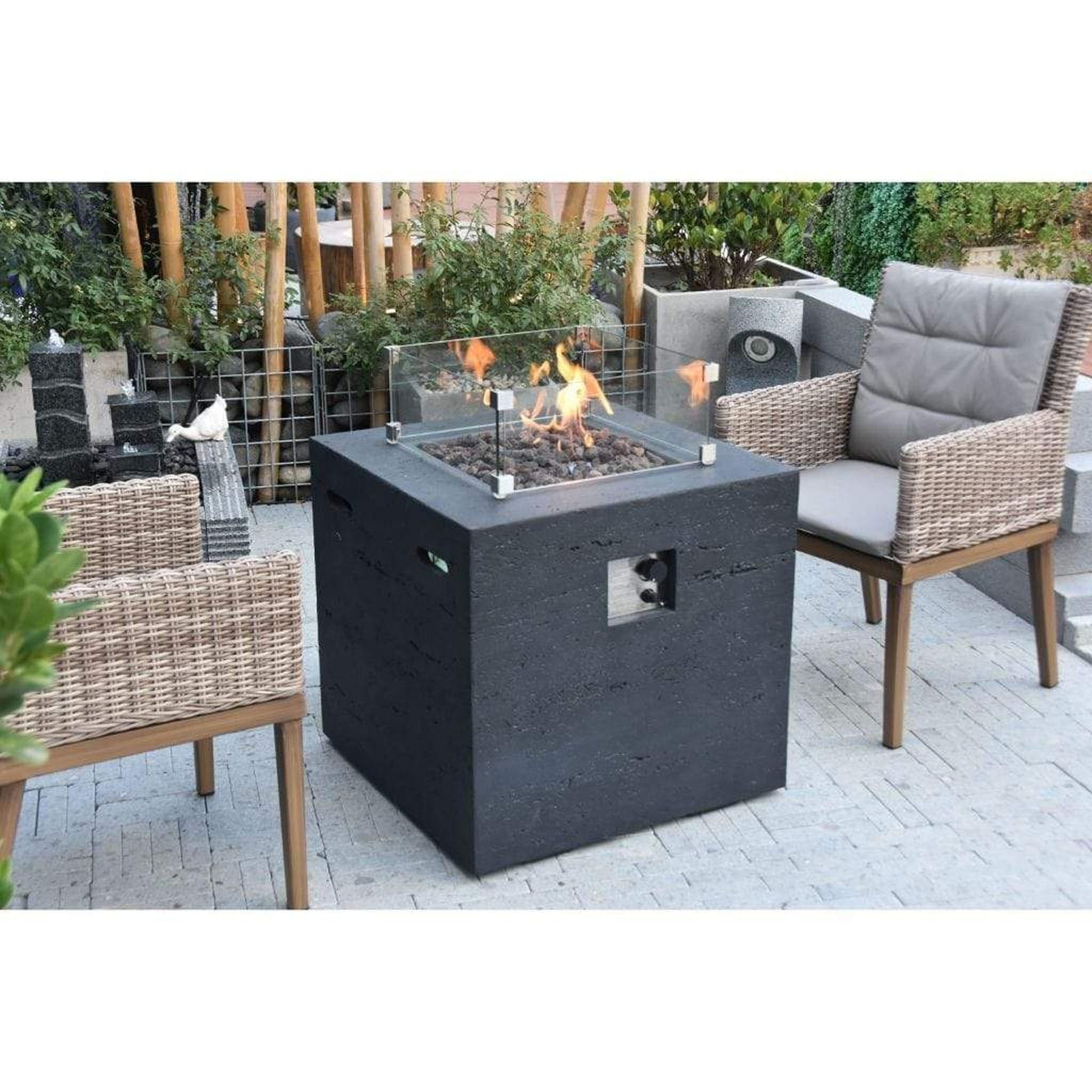 Modeno Ellington 27" Black Fire Table