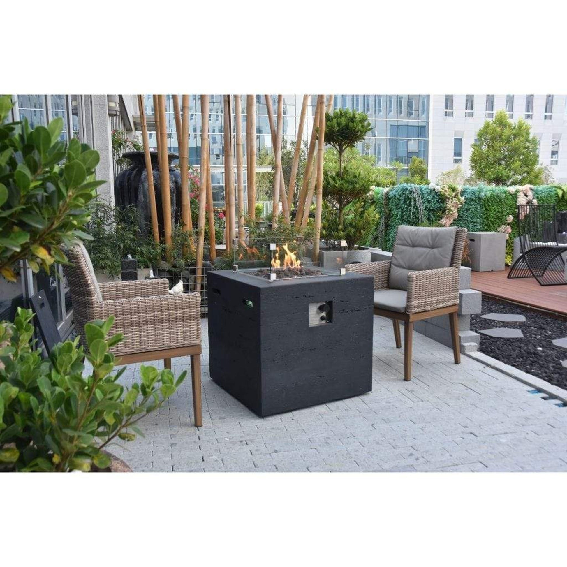 Modeno Ellington 27" Black Fire Table