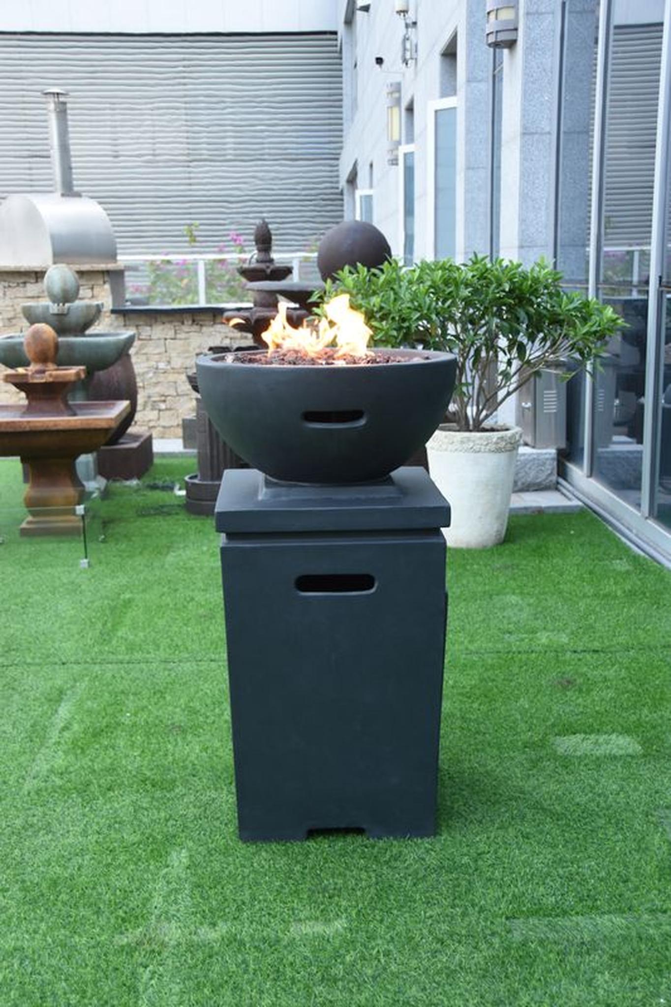 Modeno Exeter 21" Dark Gray Fire Pit