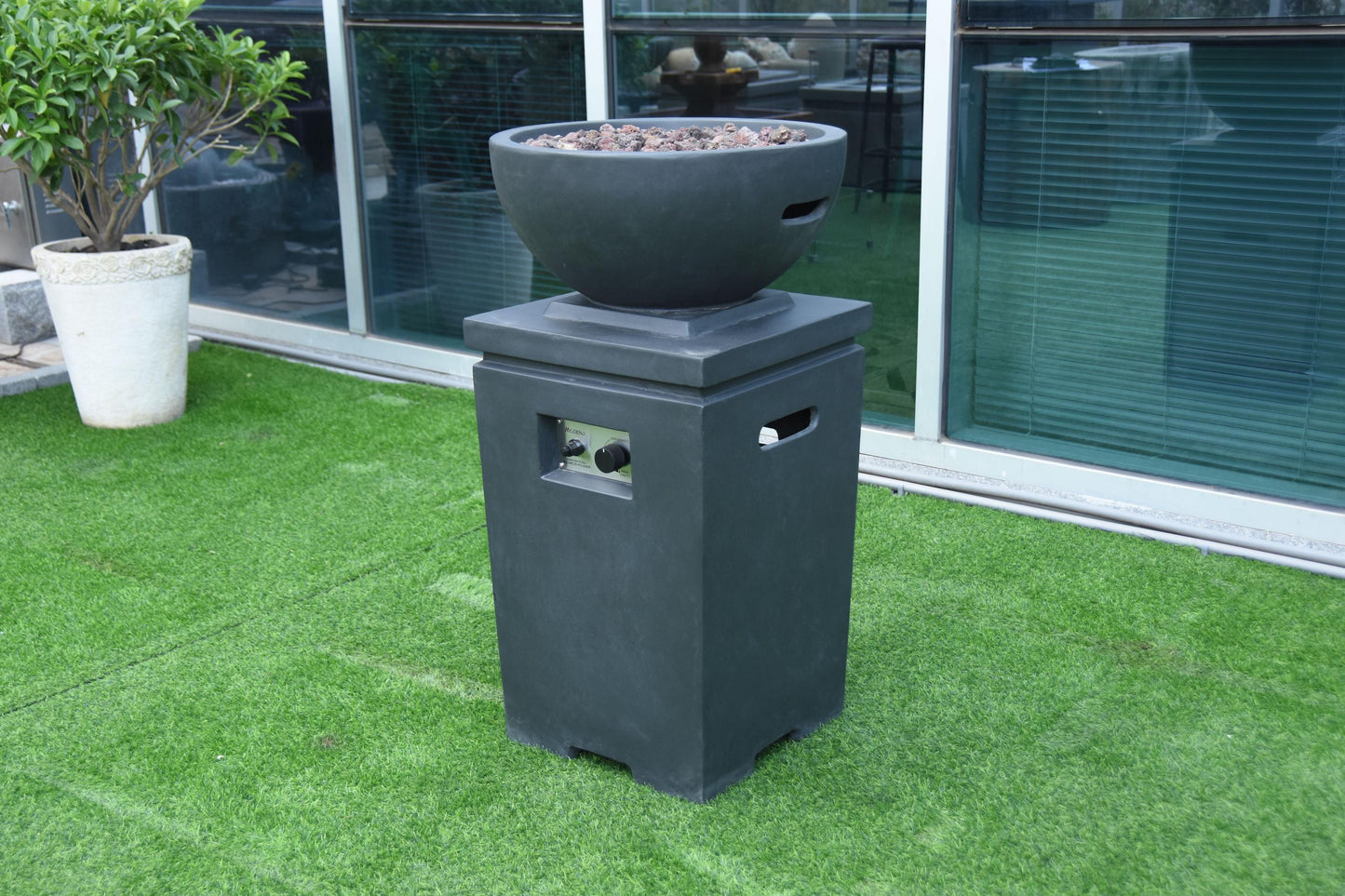Modeno Exeter 21" Dark Gray Fire Pit
