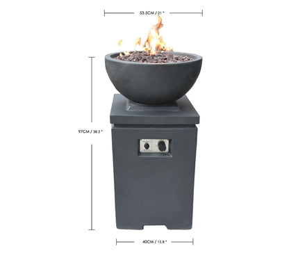 Modeno Exeter 21" Light Gray Fire Pit