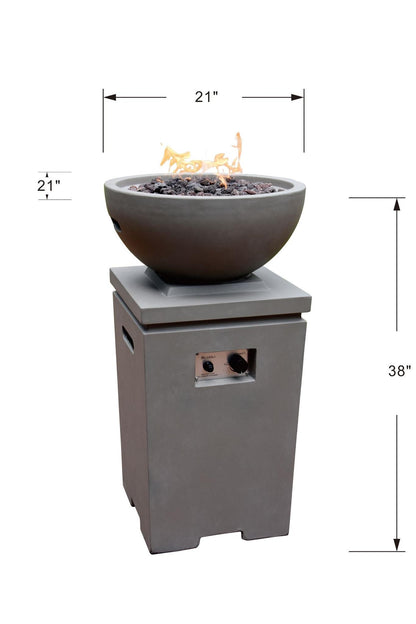 Modeno Exeter 21" Light Gray Fire Pit