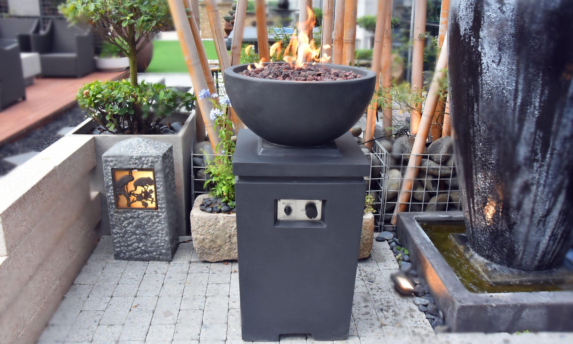 Modeno Exeter 21" Light Gray Fire Pit