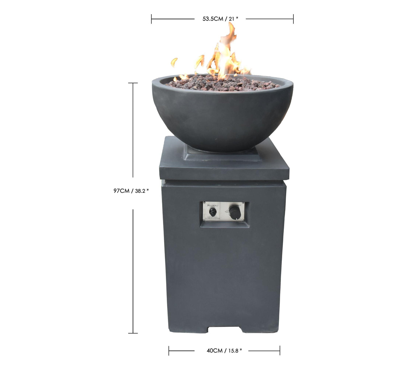 Modeno Exeter 21" Light Gray Fire Pit