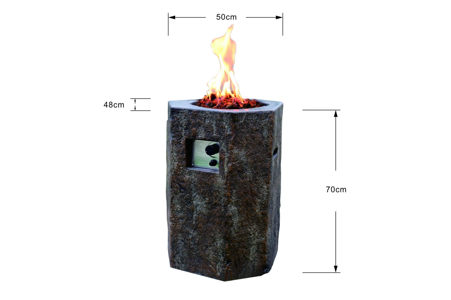 Modeno Fire 19" Basalt Column Fire Pit
