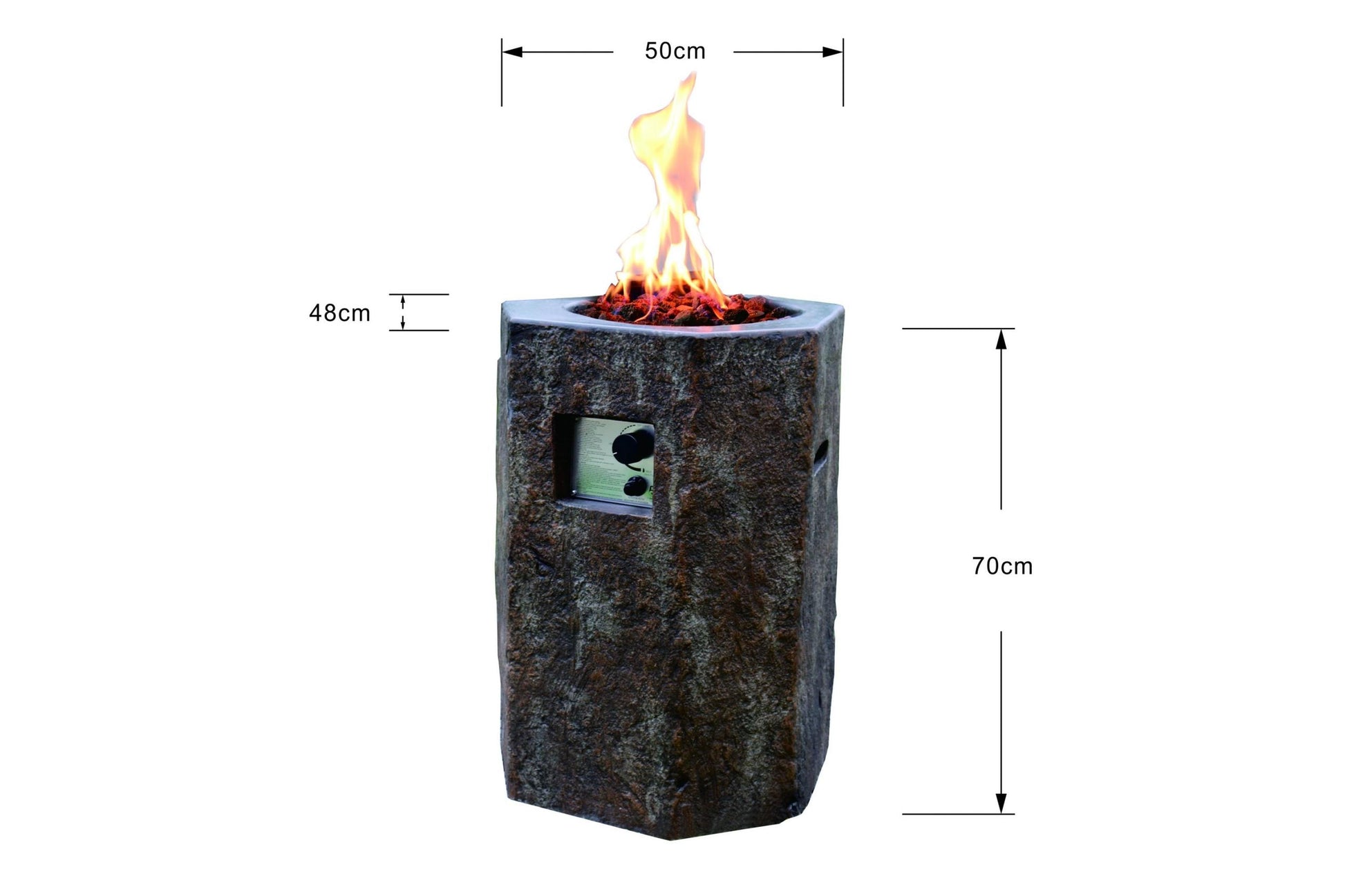 Modeno Fire 19" Basalt Column Fire Pit