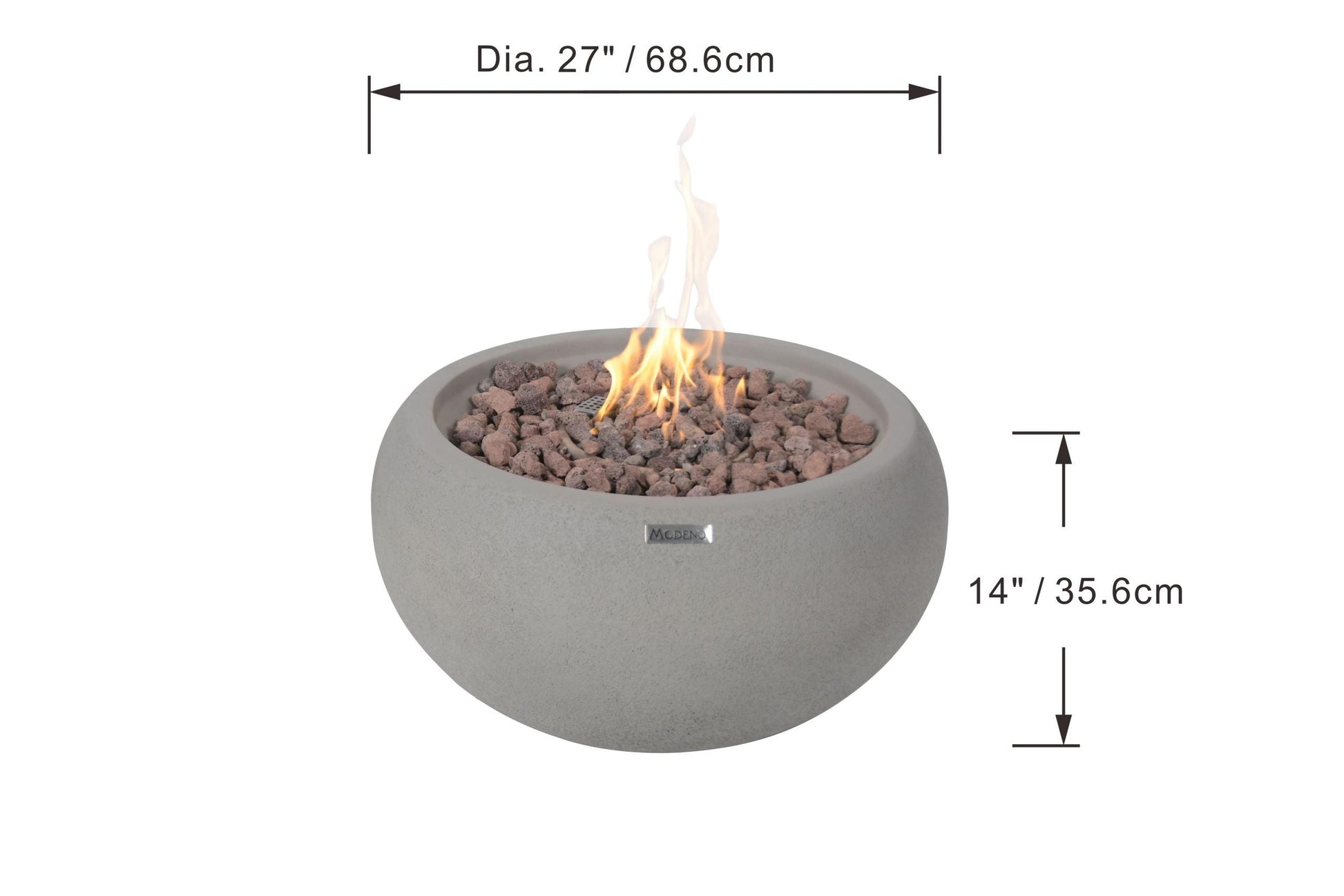 Modeno Fire 26" Newbridge Natural Gas Fire Bowl
