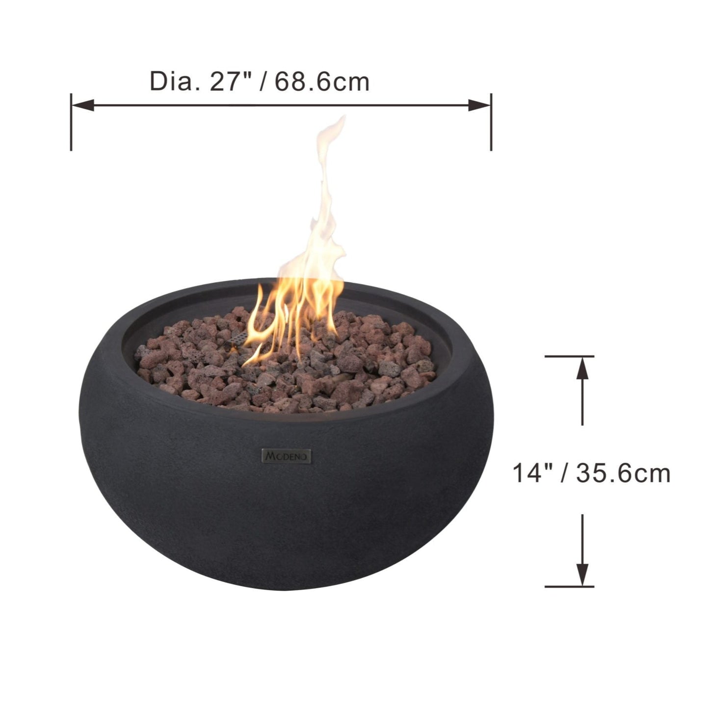 Modeno Fire 27" York Propane Fire Bowl