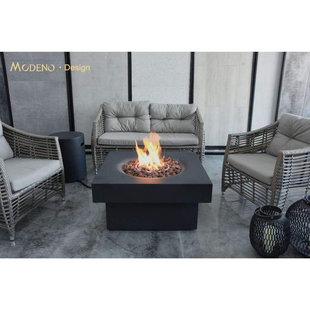 Modeno Fire 34" Black Branford Propane Fire Table