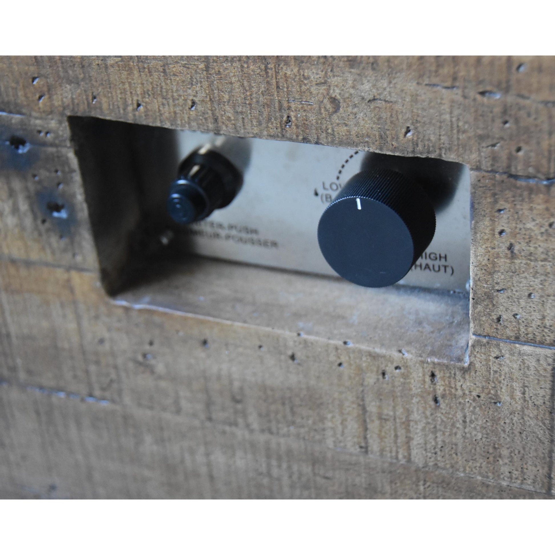 Modeno Fire 34" Square Redwood Concrete Natural Gas Fire Table