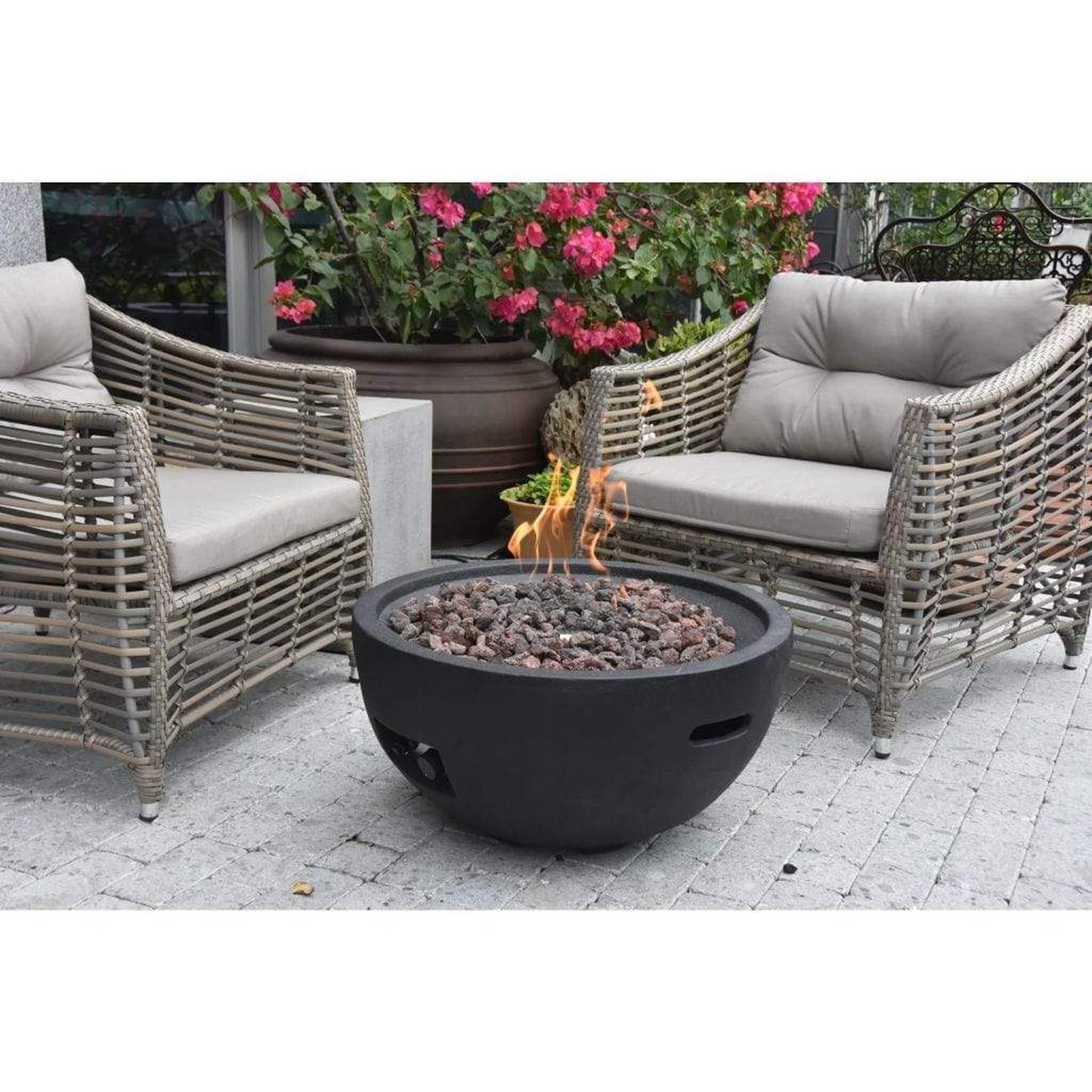 Modeno Jefferson 26" Black Natural Gas Fire Bowl