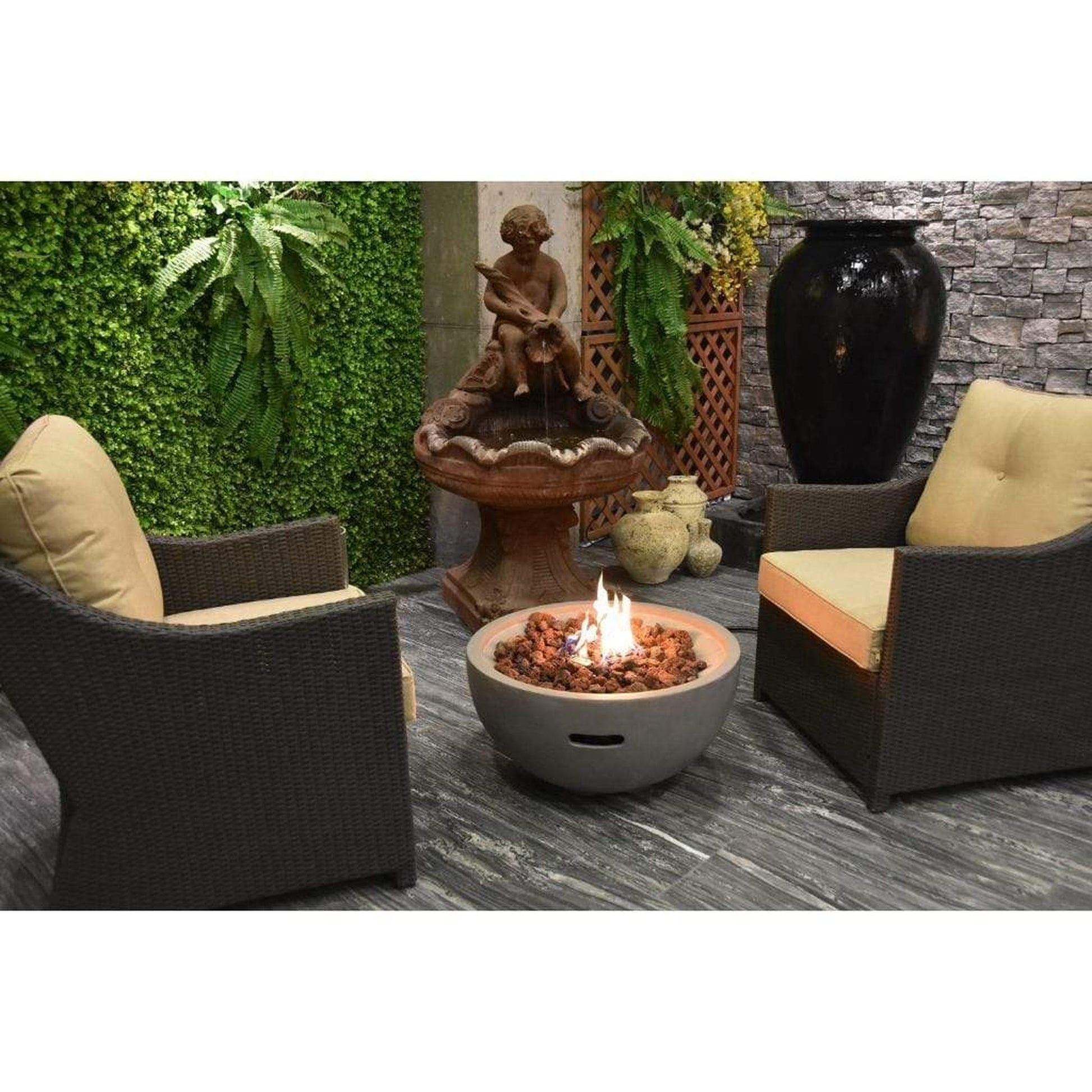 Modeno Nantucket 26" Gray Liquid Propane Fire Bowl