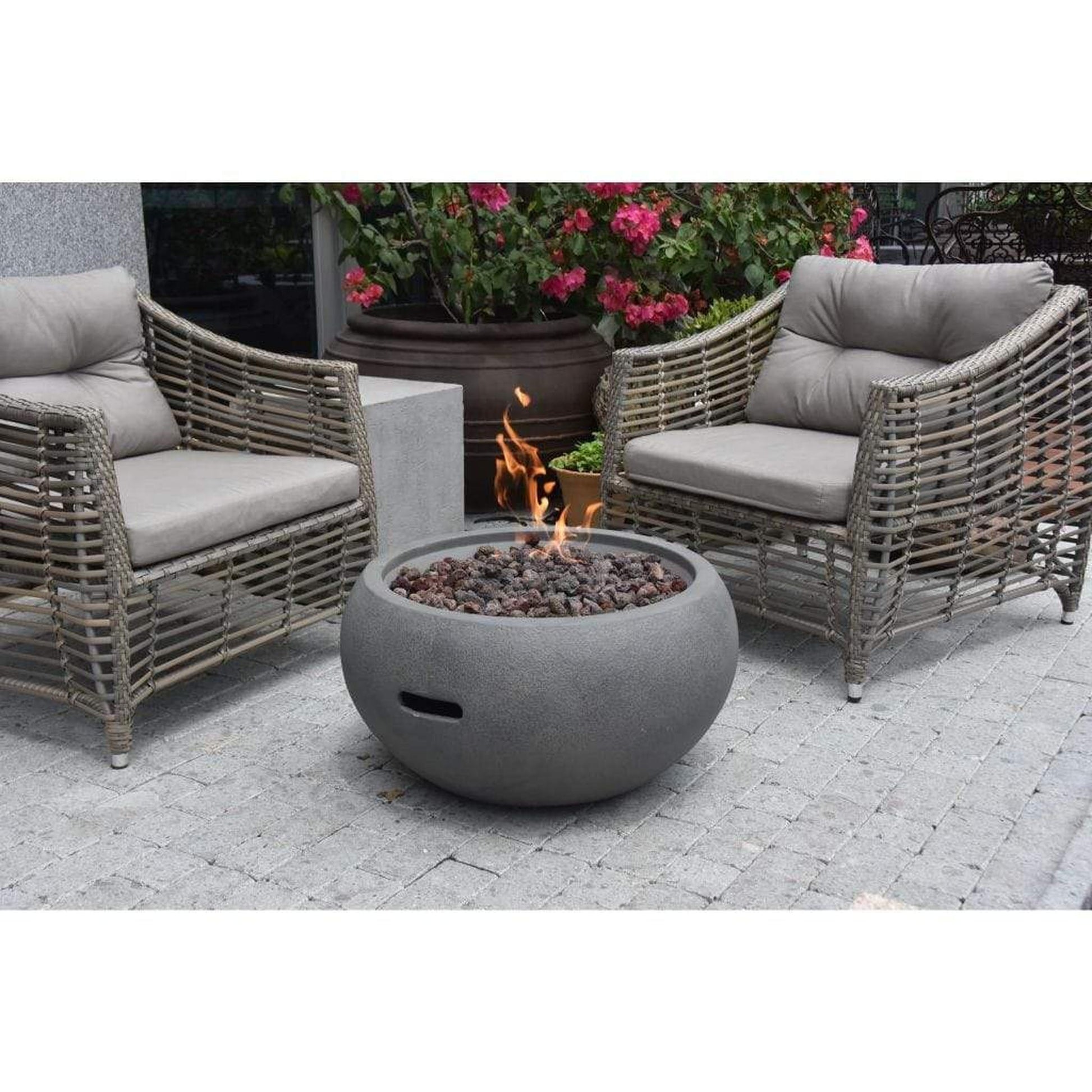 Modeno Newbridge 26" Gray Liquid Propane Fire Bowl