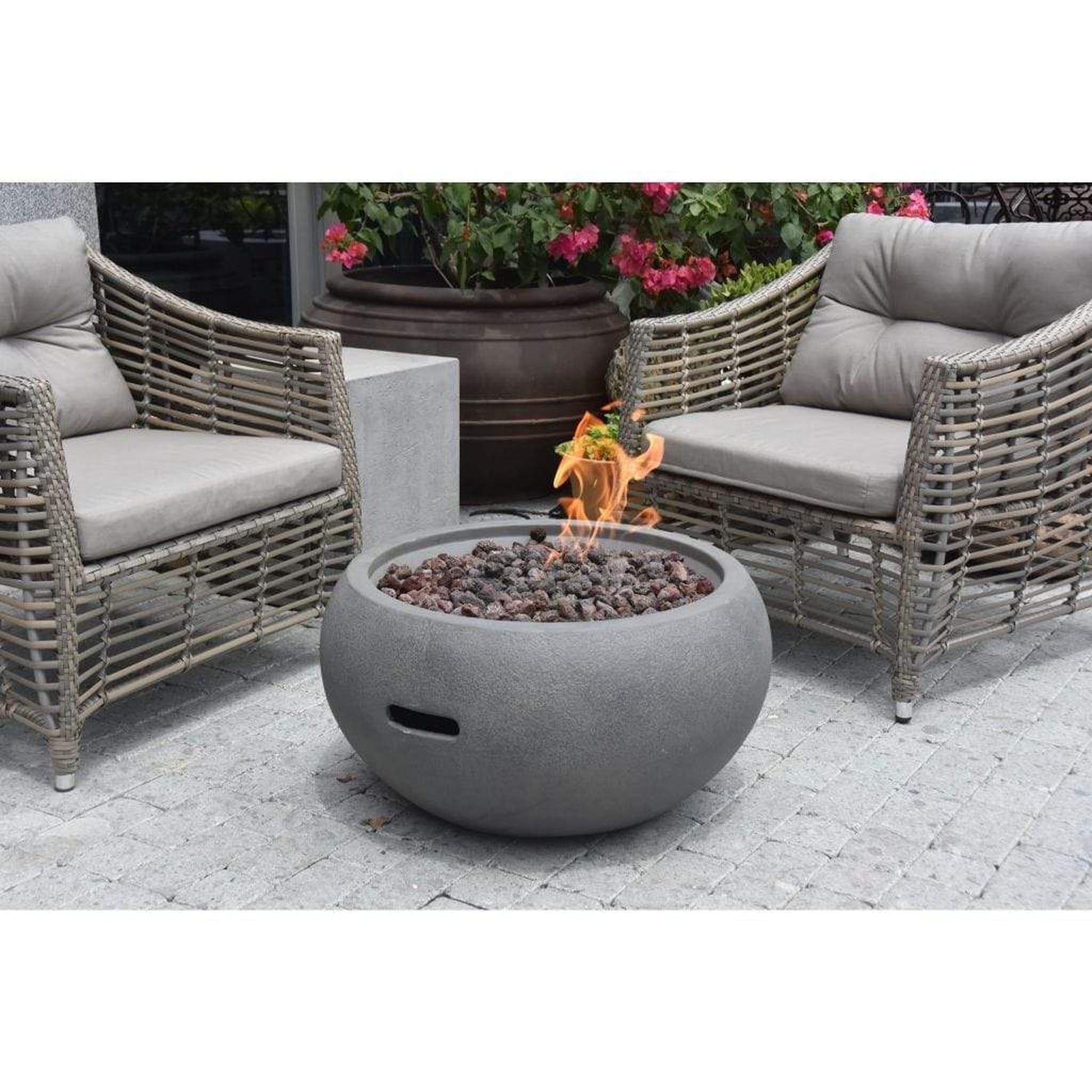 Modeno Newbridge 26" Gray Liquid Propane Fire Bowl