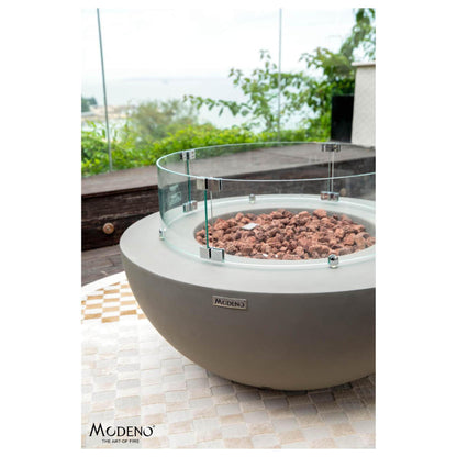 Modeno Roca 34" Gray Bowl Concrete Liquid Propane Fire Table