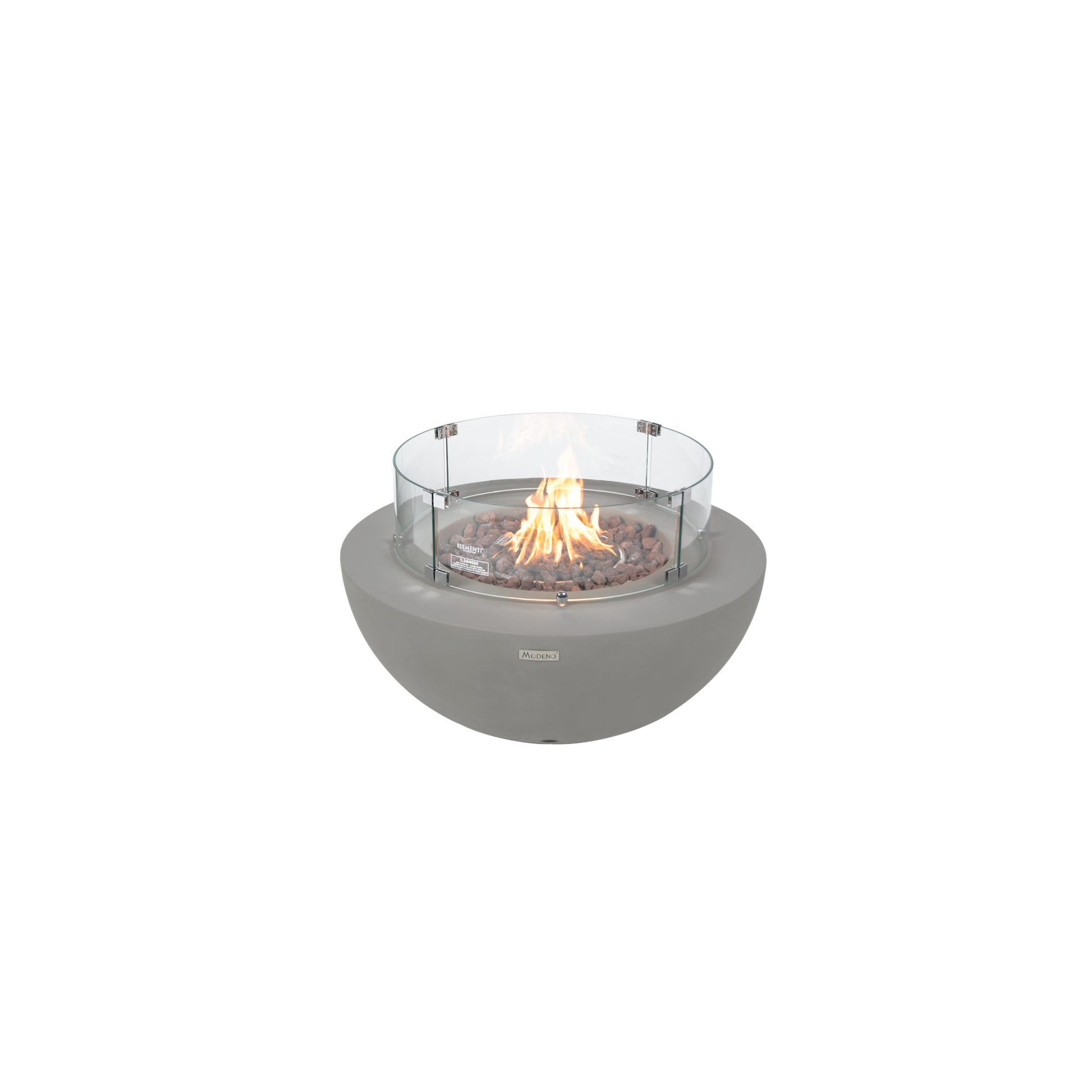 Modeno Roca 34" Gray Bowl Concrete Liquid Propane Fire Table