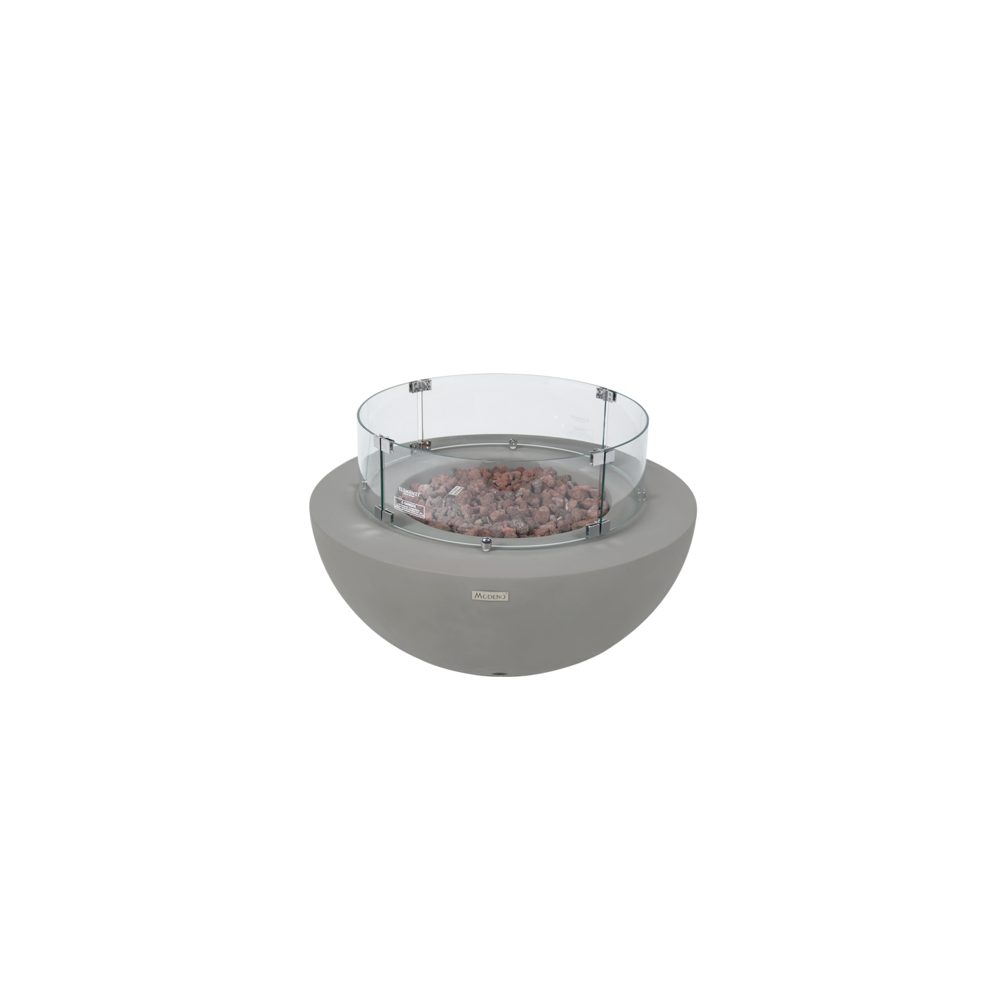 Modeno Roca 34" Gray Bowl Concrete Liquid Propane Fire Table