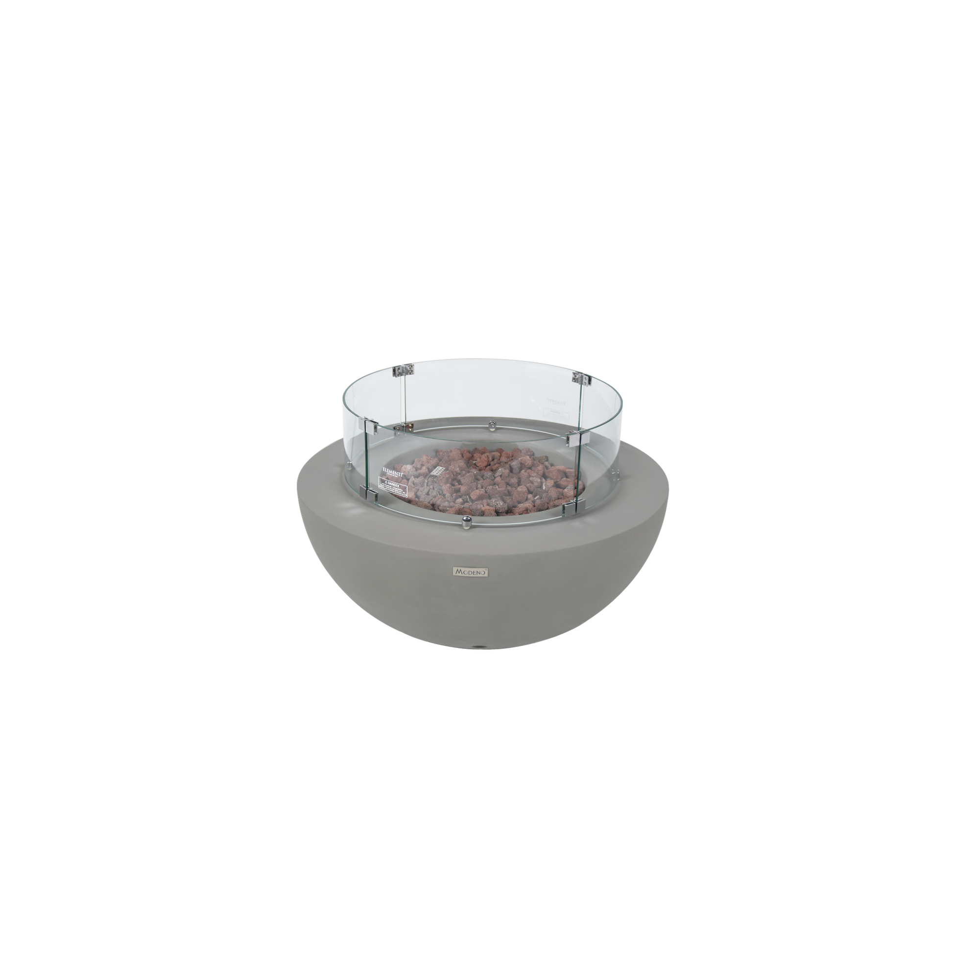 Modeno Roca 34" Gray Bowl Concrete Liquid Propane Fire Table