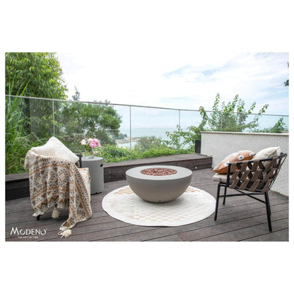Modeno Roca 34" Gray Bowl Concrete Liquid Propane Fire Table