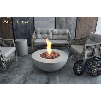 Modeno Roca 34" Gray Bowl Concrete Natural Gas Fire Table