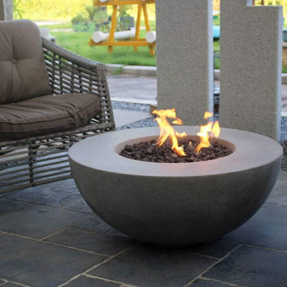 Modeno Roca 34" Gray Bowl Concrete Natural Gas Fire Table